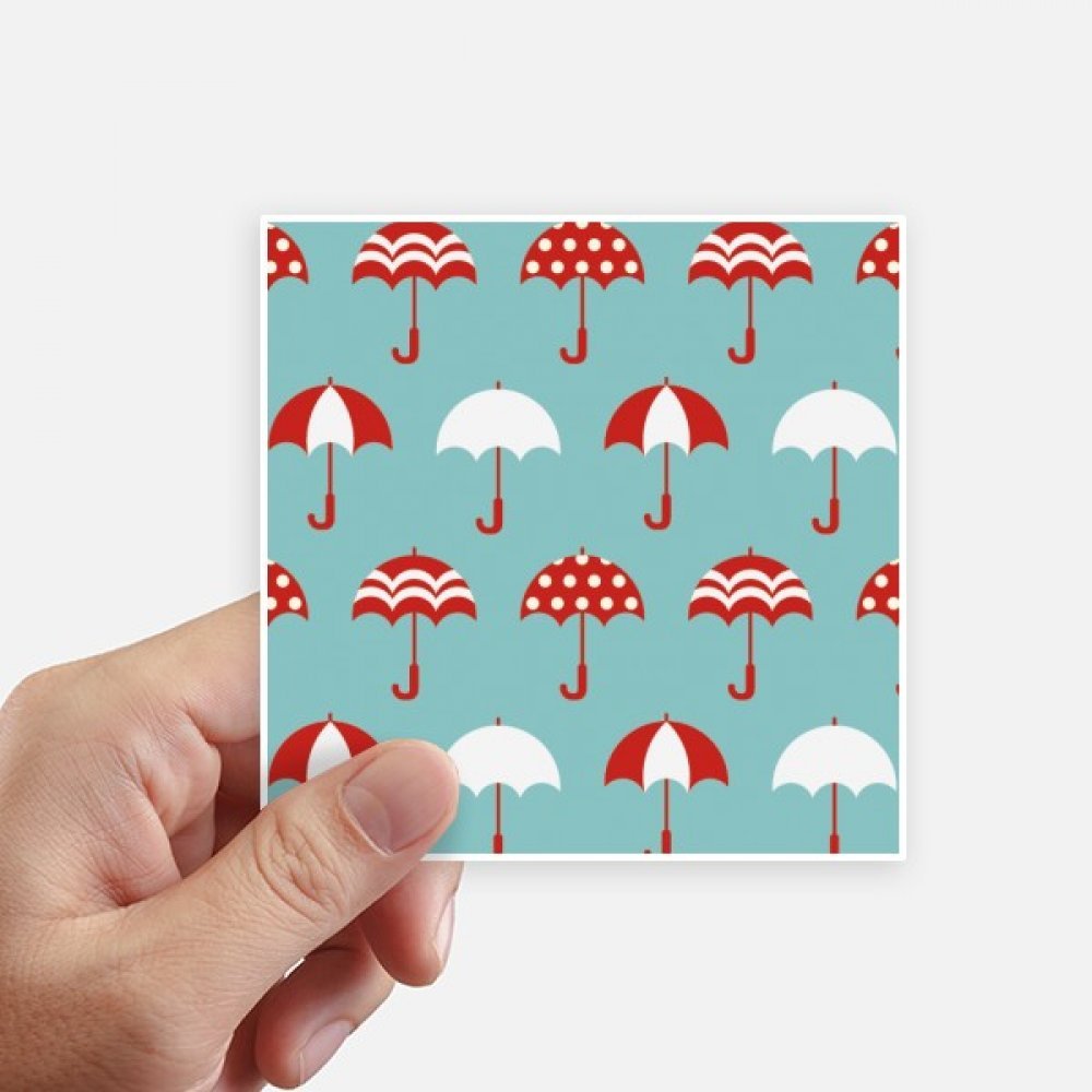 Autocollant carré 10CM pluie soleil nuageux DIYthinker pour ordinateur et valise x8