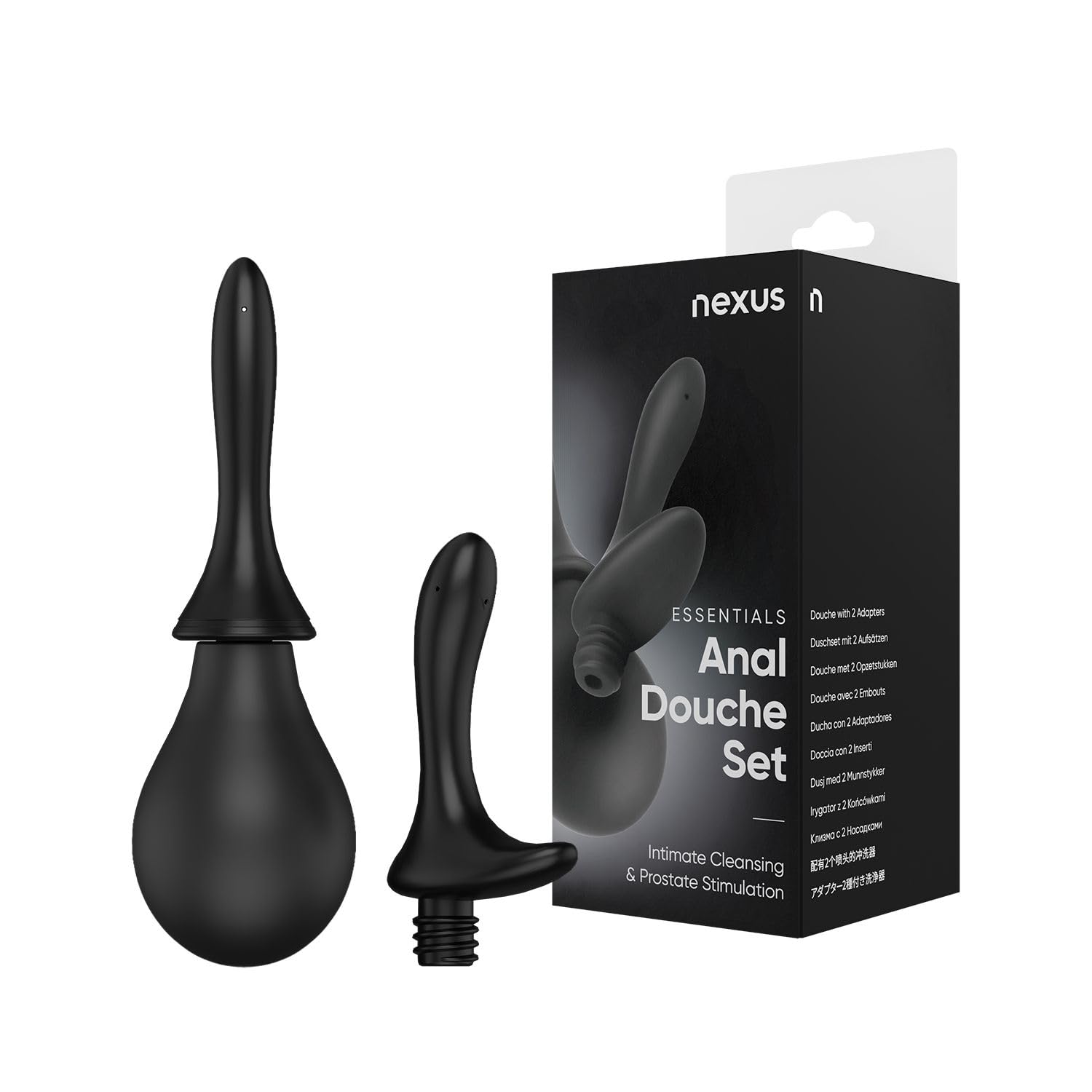 Nexus - Kit de poire à lavement avec deux embouts en silicone