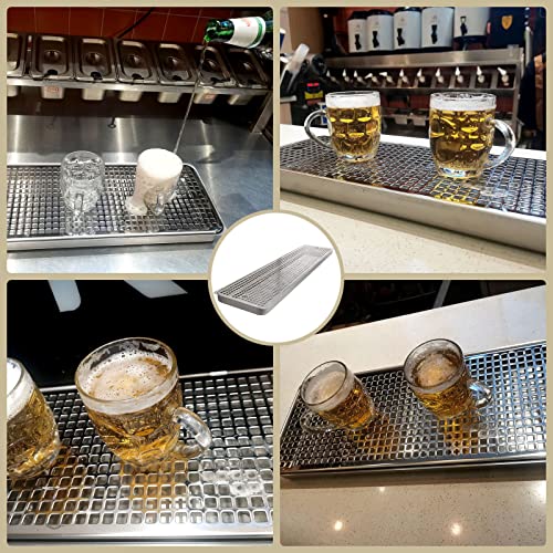 Bandeja de Goteo de Acero Inoxidable, Apta para barriles de Cerveza de sobremesa, no Requiere Drenaje, Acabado Pulido Espejo, Accesorio para Grifo de Barril de Cerveza de Bar de Acero inoxid