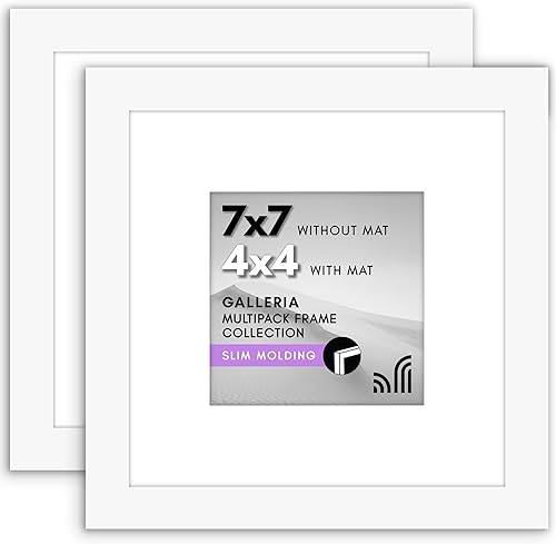 Vista 485 de Americanflat Portarretratos de 8 x 12 pulgadas con plexiglás pulido, juego de 2 portarretratos de 6 x 8 pulgadas con paspartú o para fotos de 8 x 12