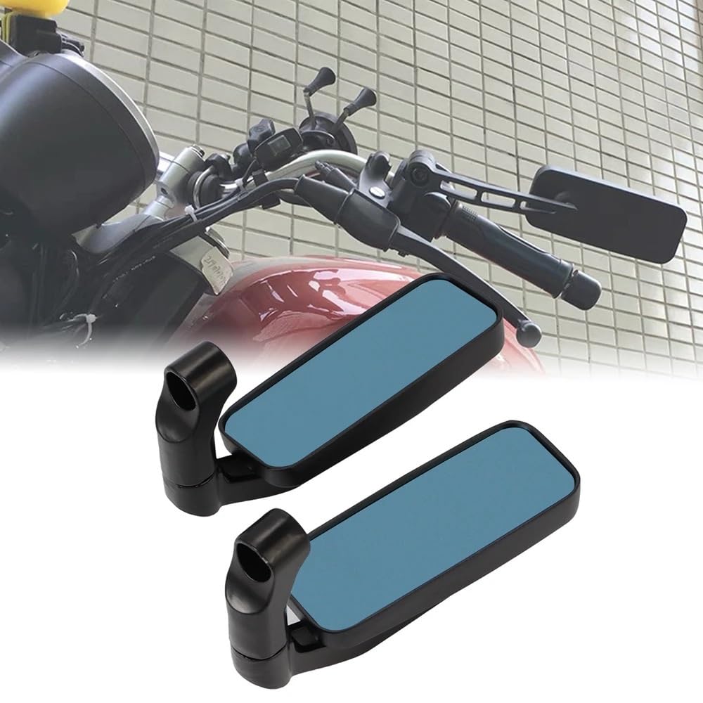 Moto Lusterko końcówkowe kierownicy Motocyklowa k Lusterko wsteczne motocykla Lusterka boczne skutera Wypukłe włókno węglowe 8 mm 10 mm