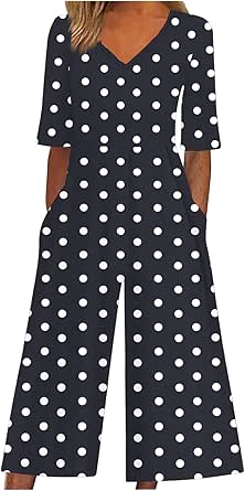 Polka Dot U neck Jumpsuit