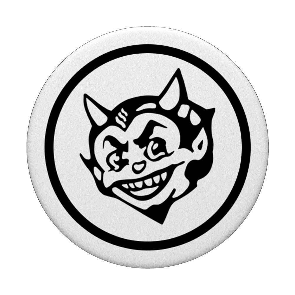 Porno For Pyros Lil Devil White PopSockets Adhesive PopGrip, Black - Image 3