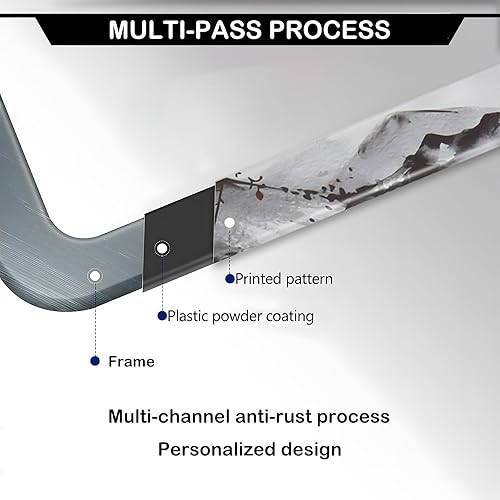 Miniatura 9 de Scream Ghost - Divertidos marcos de placa de matrícula con diseño de calavera divertida, no te cuelgues, paquete de 2 marcos de placa de automóvil,