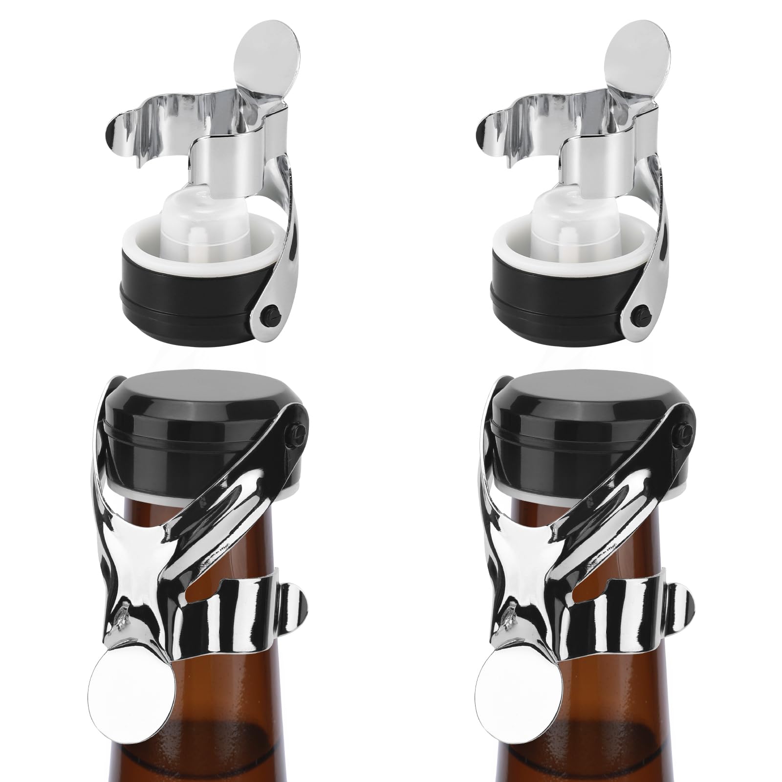 Tappi Per Bottiglie Di Vino Set 4 Pezzi - Riutilizzabili, Antiperso - Foto 4