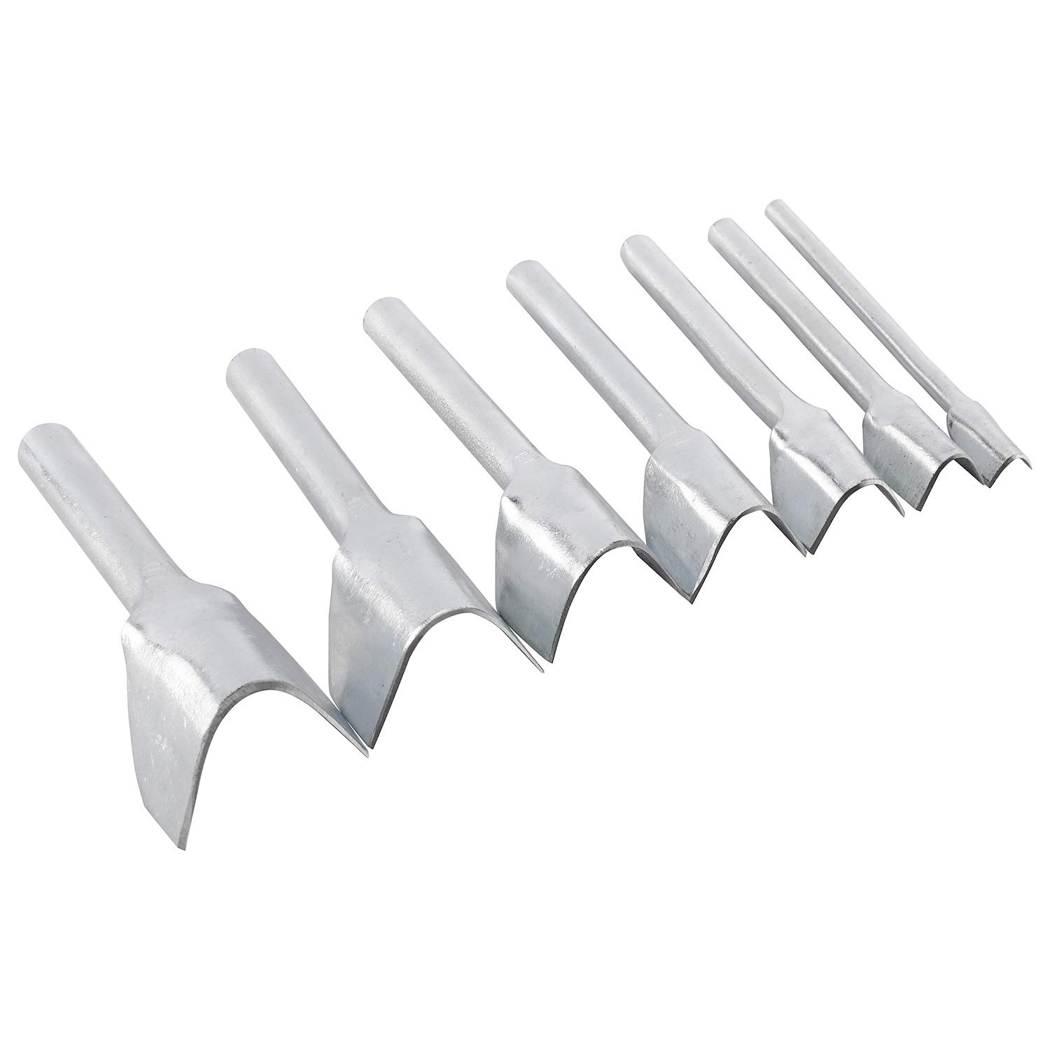 YaeKoo7 Sizes DIY V-Shaped Leather Cuttting Tools Leathercraft Punch Cutter for Strap Belt Bag Wallet (10mm,15mm,20mm,25mm,30mm,35mm,40mm)