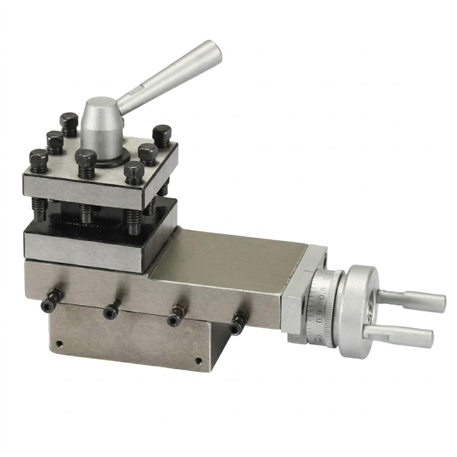 Uchwyt narzędziowy do tokarki JY210, wysokość środka 65 mm, 75 mm, wrzeciono trapezowe Tr16×4, do tokarki stołowej, obróbka stali aluminium mosiądz, dla profesjonalistów i modelistów