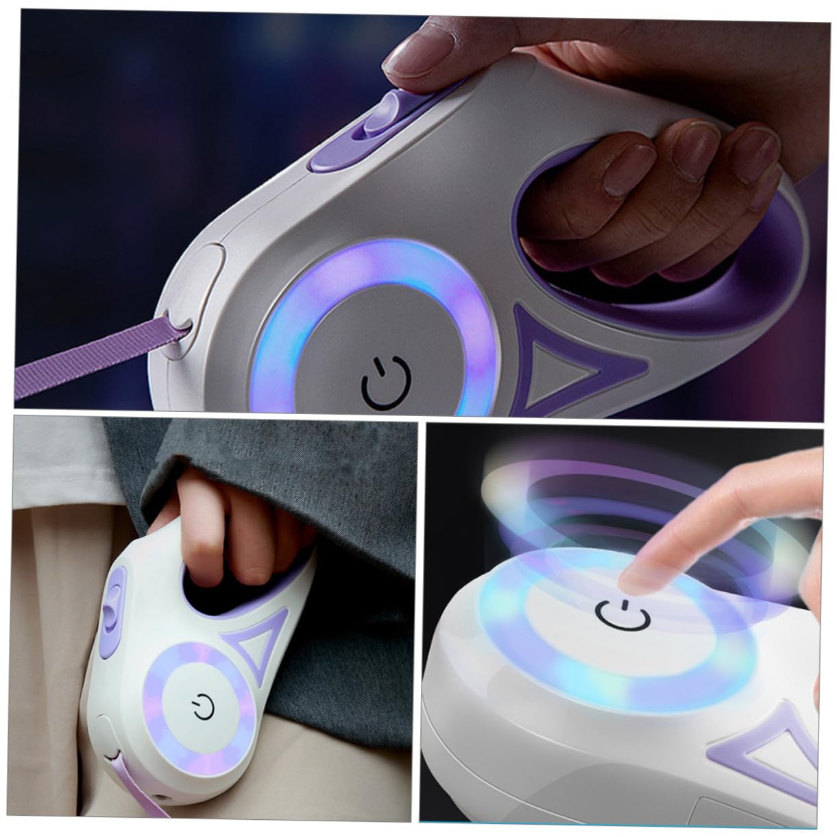 UPKOCH Guinzaglio Retrattile per Cani Luce LED e Impugnatura Antiscivolo Confezione da 2