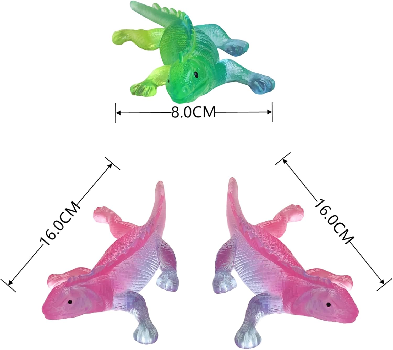 5 PCS Super Sticky Gradient Color Series Cute Soft Lizard Mochi Squishy Toys,Fidget Toys,Stress Relief Squeeze Toys,Gift Collection Kids Toys