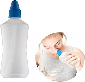 Frasco Lavador Higienizador Para lavagem Nasal 250ml Para Crianças, Bebês e Adultos (Azul, 1)