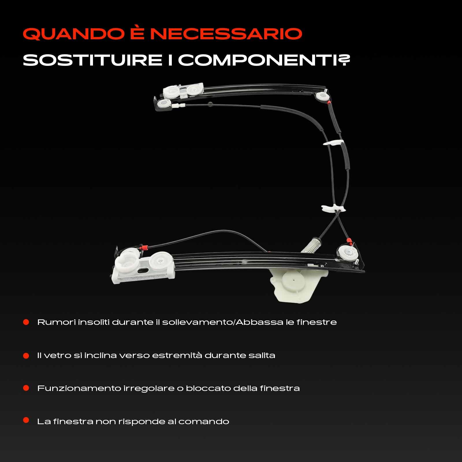 Frankberg Alzacristallo Meccanismo alzacristallo Elettrico senza Motore Anteriore destro senza piastra 2/3 porte 2-Porte Compatibile con M.i.n.i R50 R53 Replace# 51337039452
