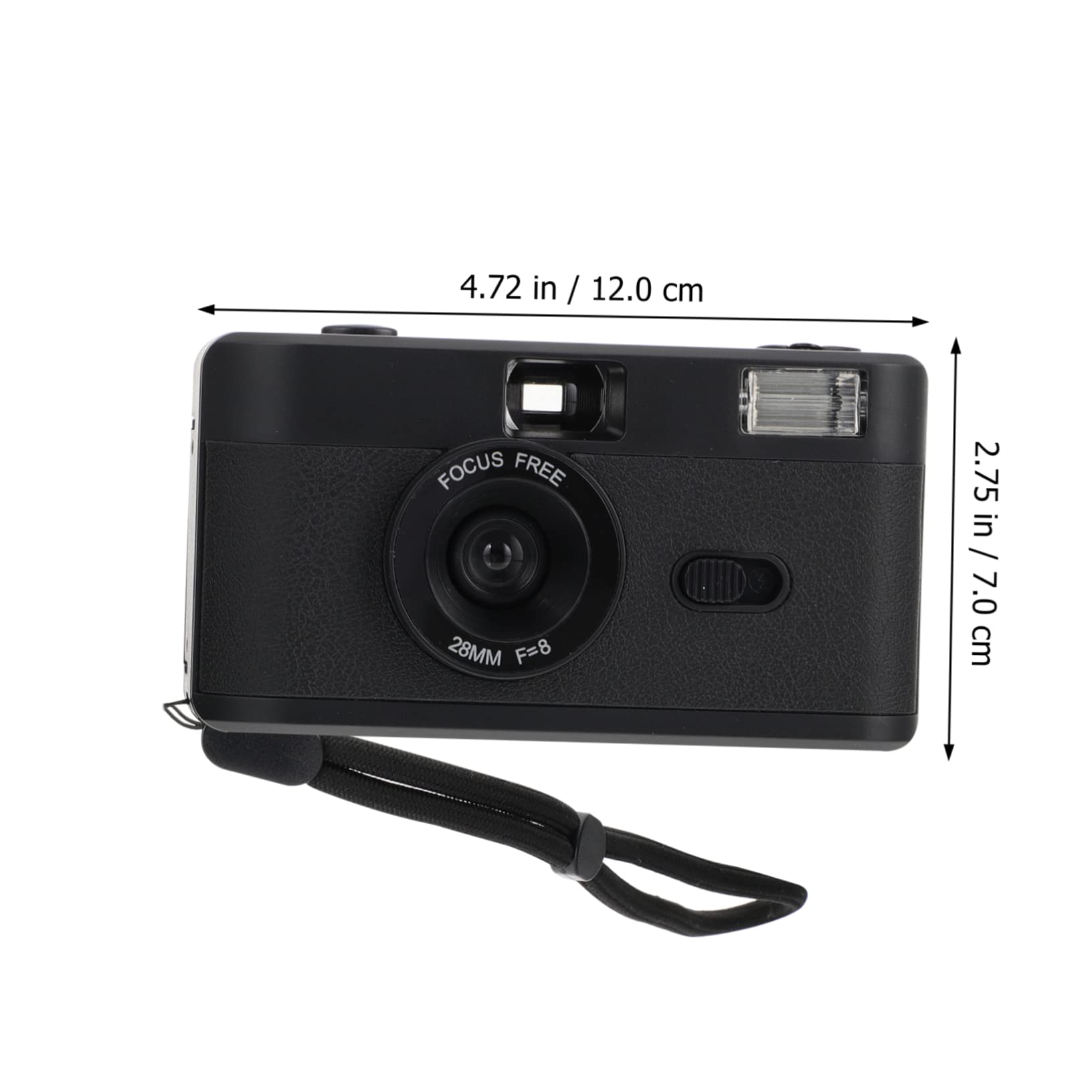 Fotocamera Riutilizzabile 35mm in Abs Flash Integrato Nera