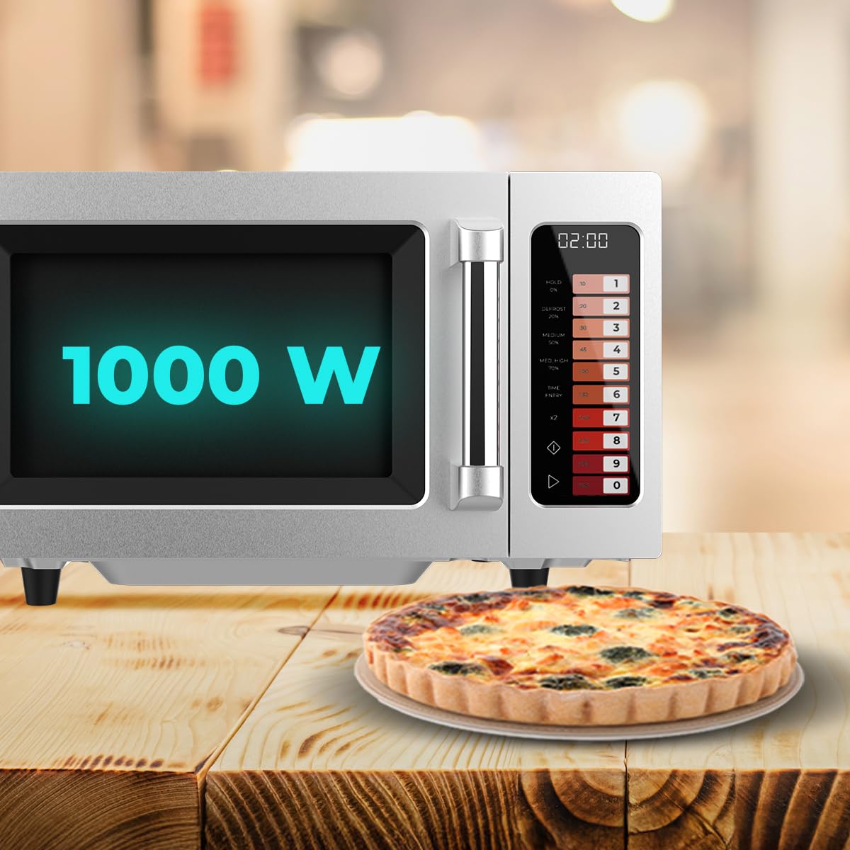 Cecotec Microonde Professionale Senza Piatto 25L FlatPro 2500 Touch. 1000W, Magnetron, Controlli Touch, Timer 60 Min, 100 Programmi, Potenza Regolabile, Scongelamento Uniforme, per massima precisione