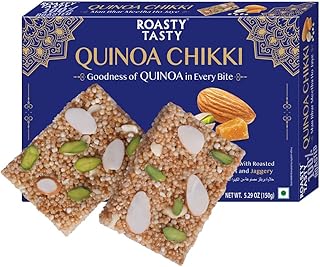Roasty Tasty Quinoa Bites - Quinoa Puff Bars | Millet Chikki Bars | Peanut Chikki with Jaggery | Protein Snacks | No Added Price In India