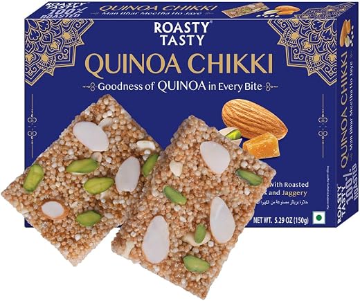 Roasty Tasty Quinoa Bites - Quinoa Puff Bars | Millet Chikki Bars | Peanut Chikki with Jaggery | Protein Snacks | No Added...