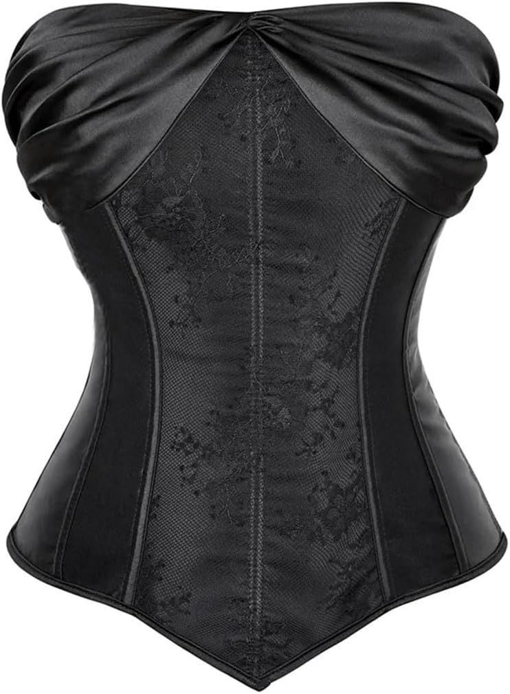 Women Corset Top Plus Size Bustier Overbust Sexy Lace Up Floral Lingerie Vintage Victorian Corset Top