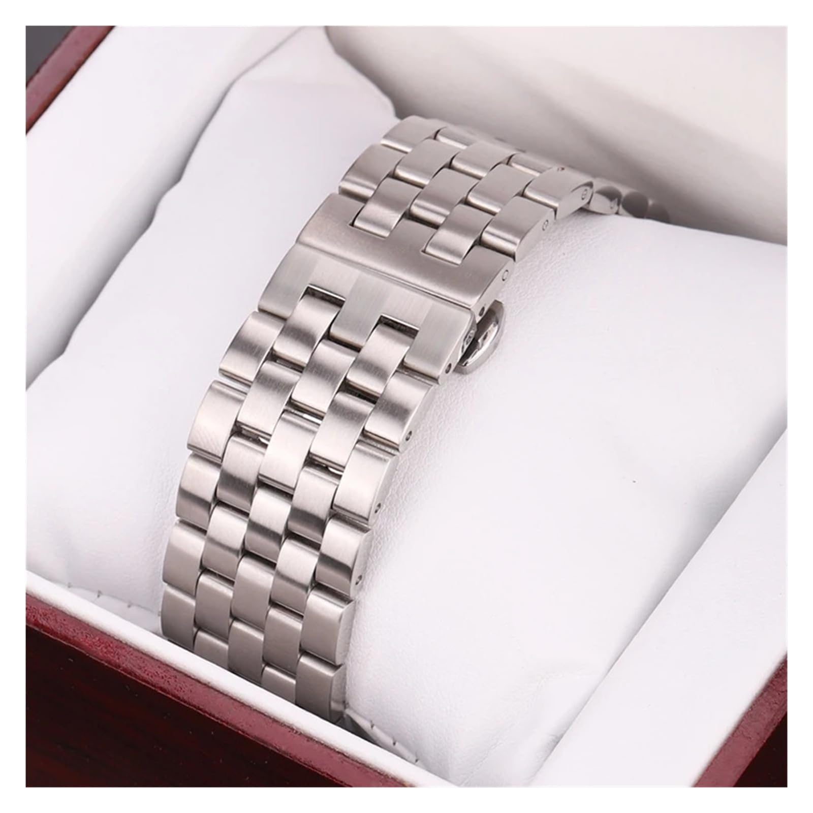 yingyingjia Bransoleta Ze Stali Nierdzewnej Do Zegarka 20 Mm 22 Mm 24 Mm 26 Mm Pasek Ze Szczotkowanego Metalu W Kolorze Srebrnym Z Zapięciem Zatrzaskowym Dla Mężczyzn I Kobiet