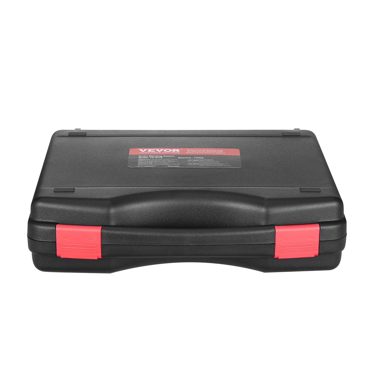 VEVOR Kit de Purga de Frenos Maestro, 17 uds, Juego de Adaptadores de Purga de Frenos Profesional con Kit Completo y Manija, Apto para la Mayoría de Vehículos Nuevos y Viejos, 360 x 310 x 90 mm