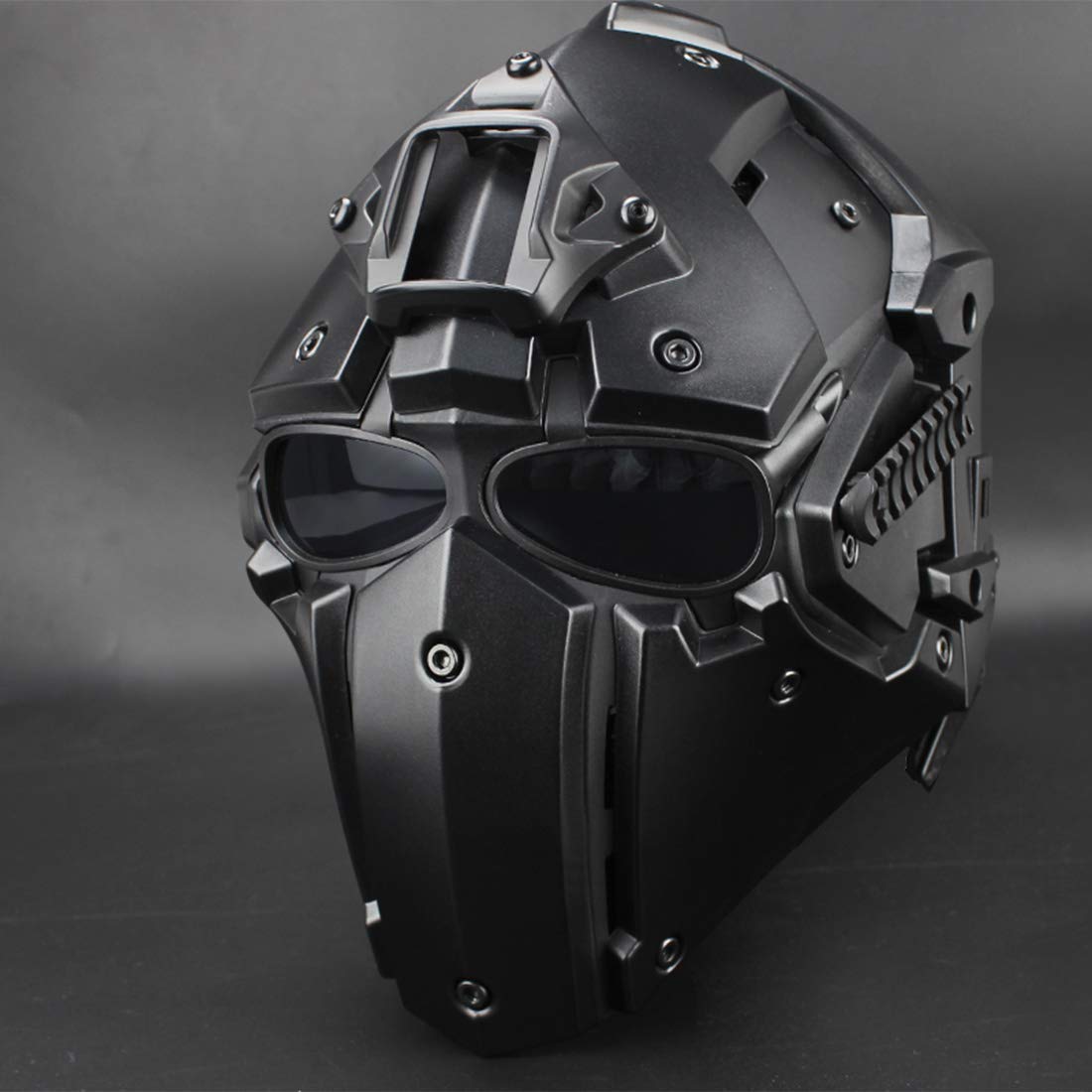 YChoolco Masque Airsoft Tactique Intégral – Absorption Magnétique, Coque ABS, Bandeau T Réglable, Pour Paintball Et Cosplay