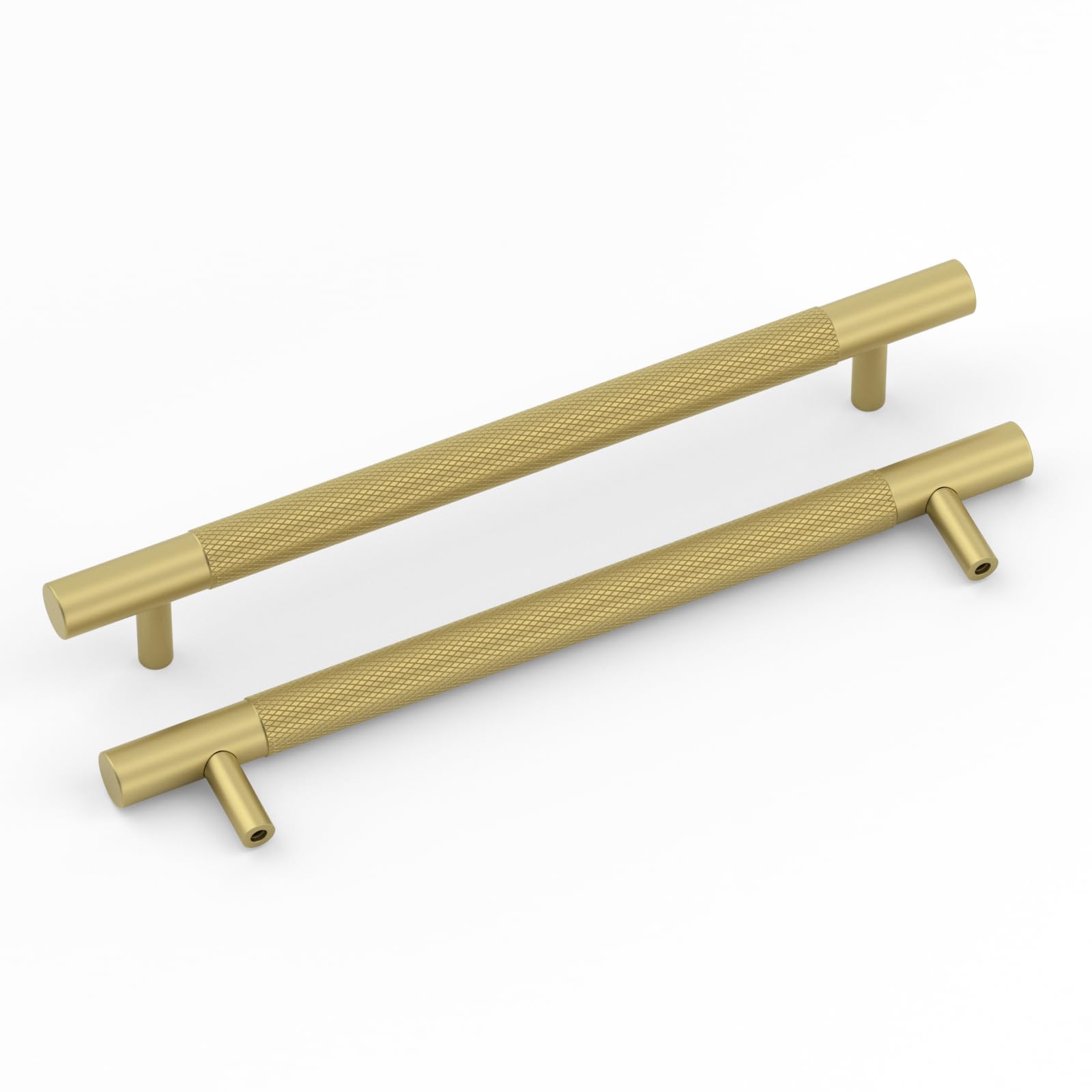 LONTAN 10 Pack Gold Kitchen Door Handles (6-5/16inch) 160mm Hole Centers