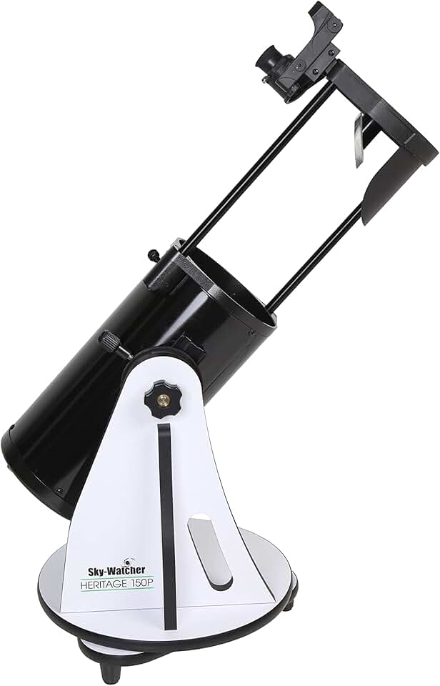 Telescópio Dobsonian de mesa Sky-Watcher Heritage 150 – Perfeito para iniciantes, fácil configuração, portátil e divertido (S11710)