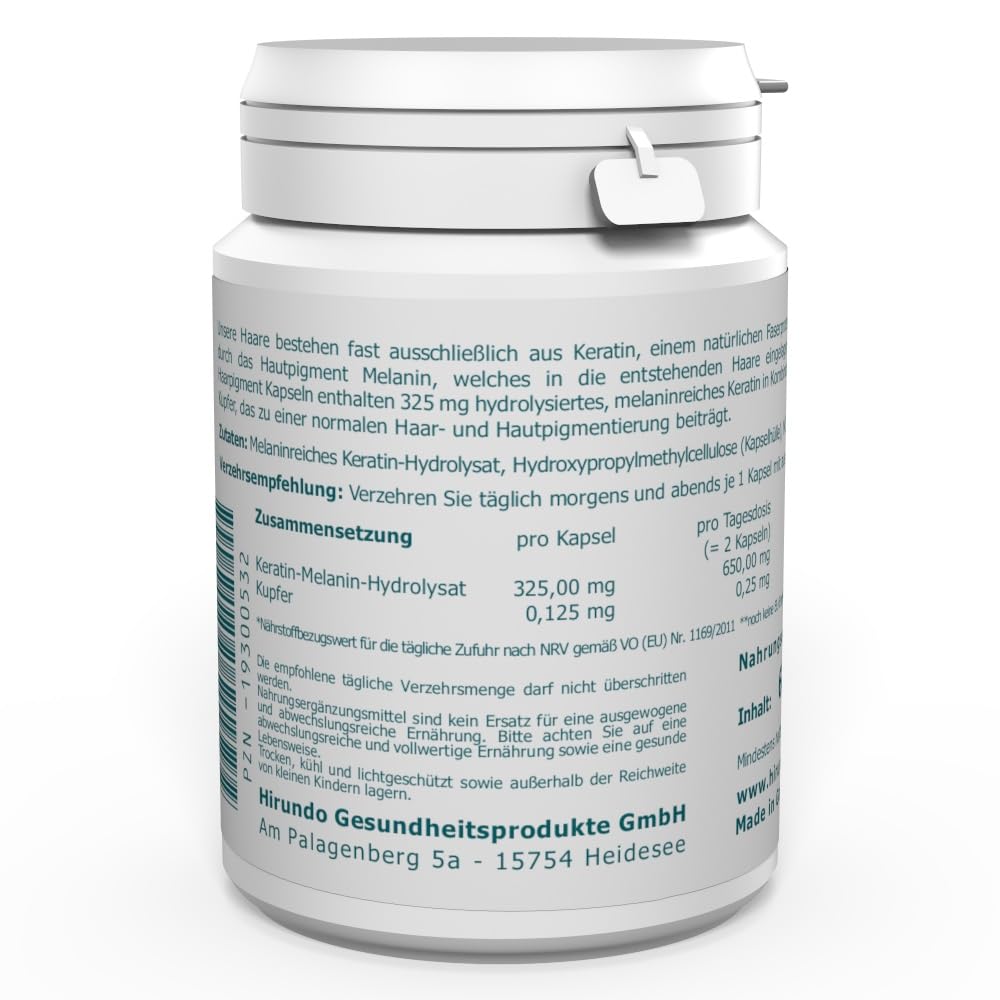 The Nutri Store - HaarFit Anti-Grau Haarpigment Kapseln - 60 Kapseln - Kupfer für normale Haarpigmentierung - Made in Germany