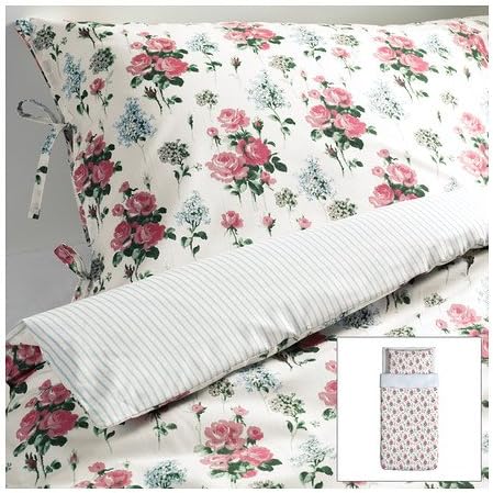 Ikea Emmie Sot Twin Duvet Cover Set Cottage Floral Pink Roses
