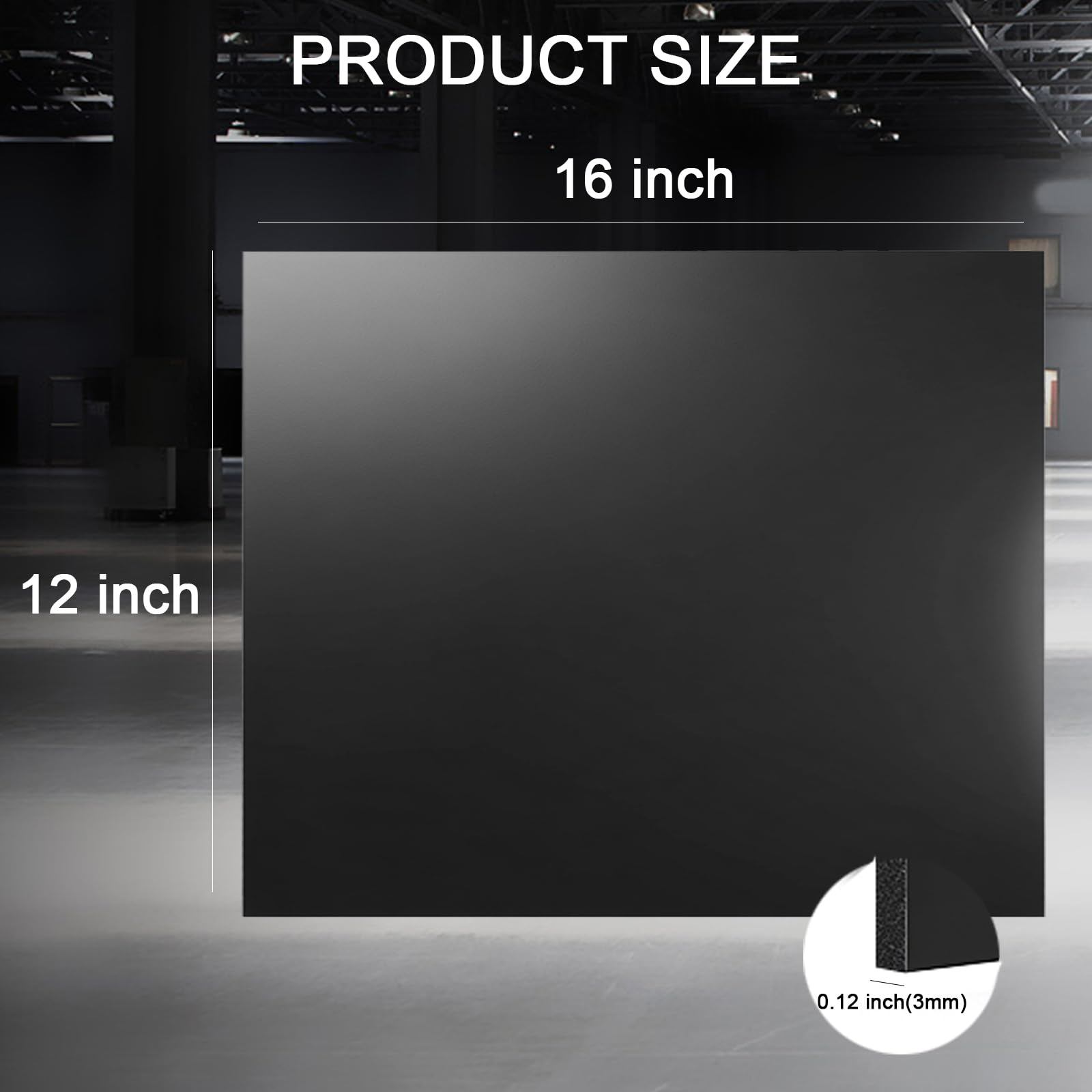 Black ABS Plastic Sheets - 3 Pack 1/8" Rigid Boards -2 Black ABS Plastic Sheets - 3 Pack 1/8" Rigid Boards -2