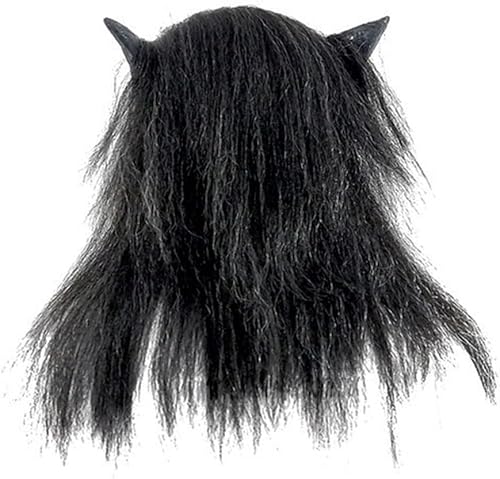 Miniatura 7 de Ghoulish Productions Máscara de lobo negro. Máscara de látex de lobo negro, máscara de lobo gruñido, máscara de criatura hombre lobo con piel negra.