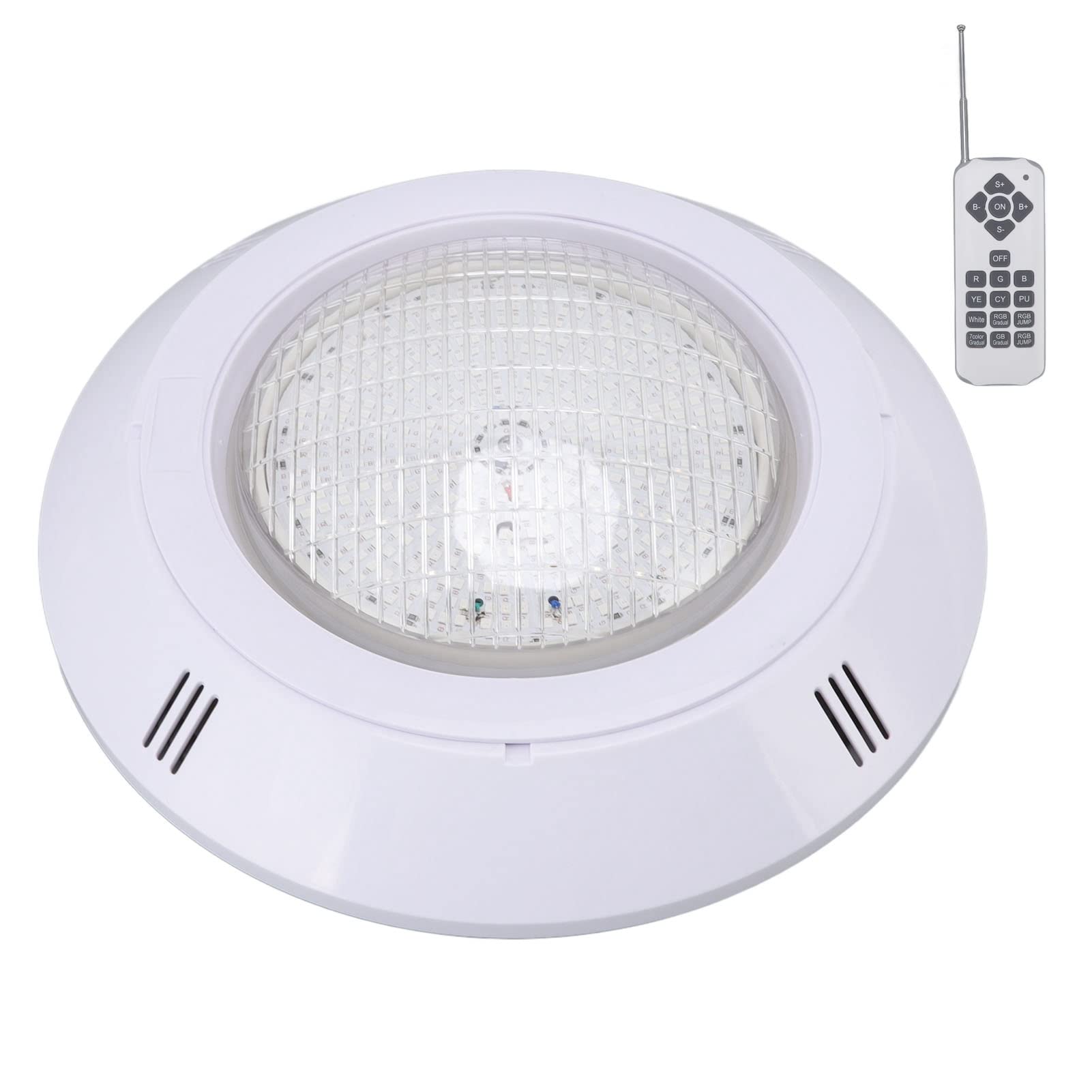 Luces LED RGB para Piscina, Luz Subacuática IP68, 12 V, Sumergible de bajo Voltaje, Control Remoto para Piscina, Acuario, Estanque, Fuente, Iluminación ABS Duradero (35W)