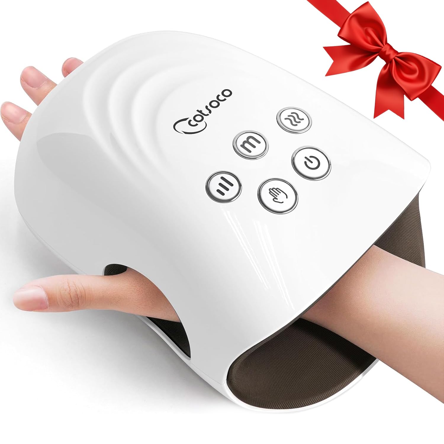 cotsoco Mothers Day Gifts for Mom Upgraded Hand Massager - 3Massage Sizes, Cordless Hand Massager with Heat & Compression for Arthritis and Carpal Tunnel, Relaxation at Home, Office, Outdoors