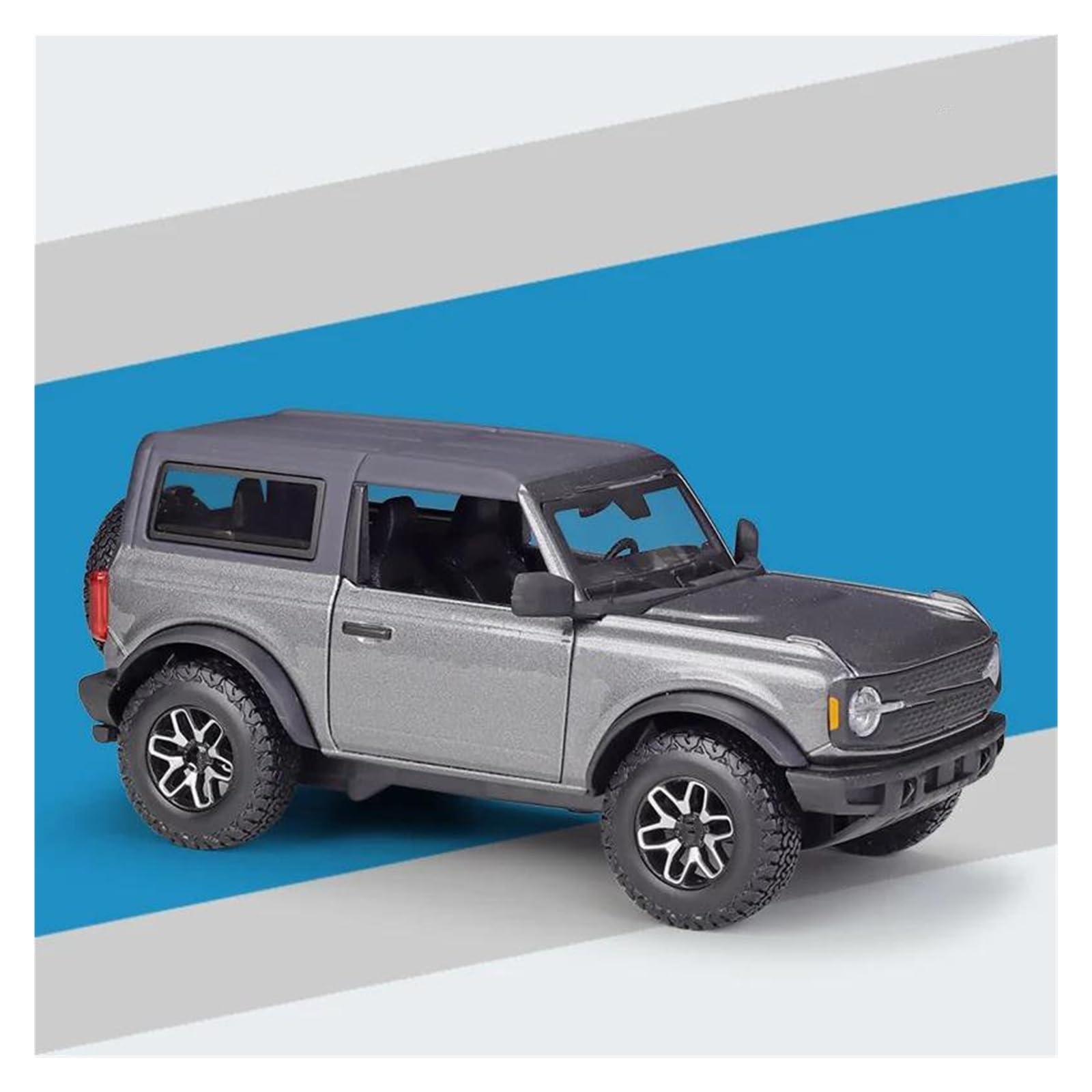AUDSNI Die-Cast Diecast Car Model 1:24 For Bronco For Badlands Metal Diecasts Model Collections Vehicles(Gray)