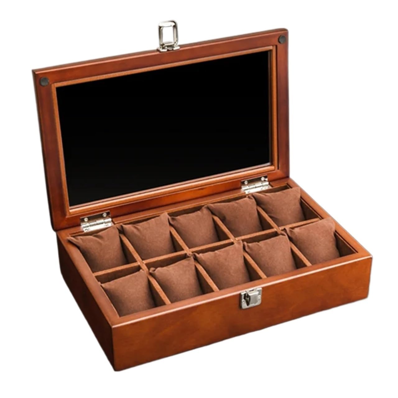 SHENJMAI Watch Box 3/5/8/10/12 Slots Wood Watch Box Organizer Wooden Holder For Men Display Gift