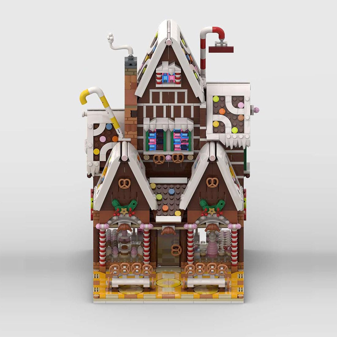 Weihnachtshaus Bausteine Modell, Weihnachtsbäckerei Winterdorf Modular Gebäude, Winter Village Pastry Shop, Architektur Haus Bausatz, Weihnachten Serie Bauklötze für Erwachsene, 1904Teile