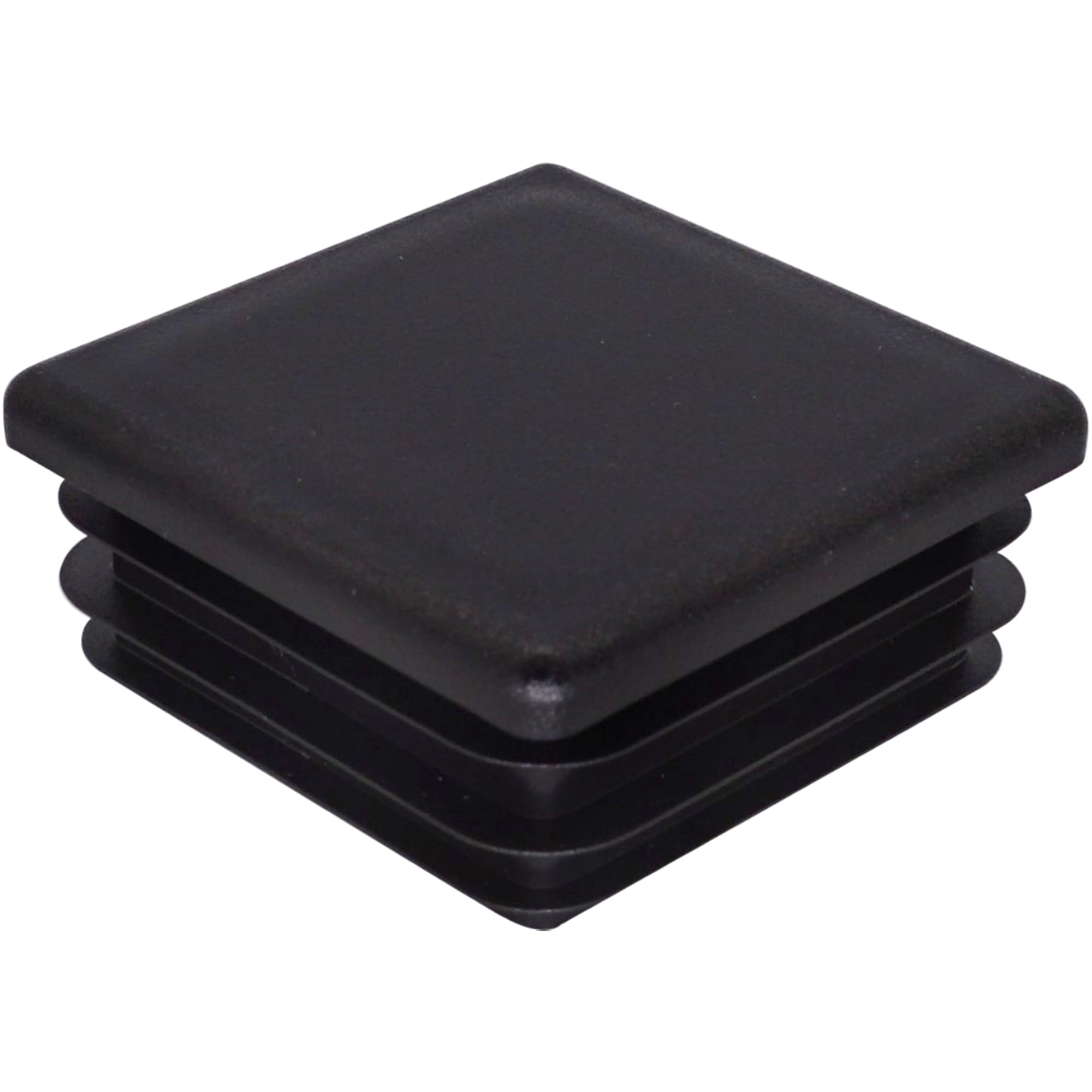 SKIR'CO (40 pcs) Square Plastic Plugs 50 x 50 mm, Mat Tube End Caps, Square Tube Inserts, Fence Post Plugs, Black RAL 9005