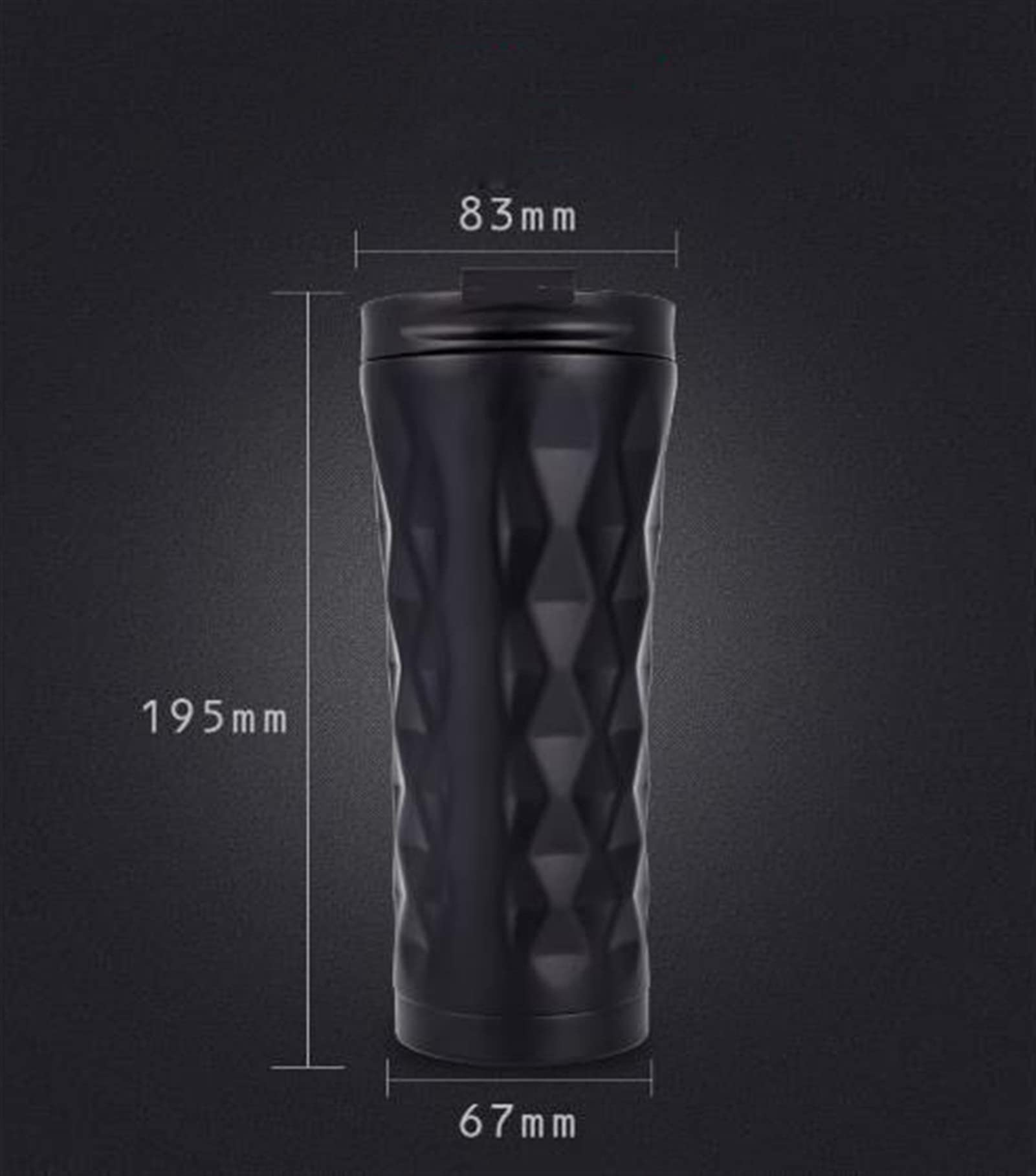 Termo aislado Botella de agua deportiva, 500 ml Taza de café doble de acero inoxidable para automóvil Taza termo Taza de té de viaje Botella de agua térmica Botella termo aislada (Preple-450ml)