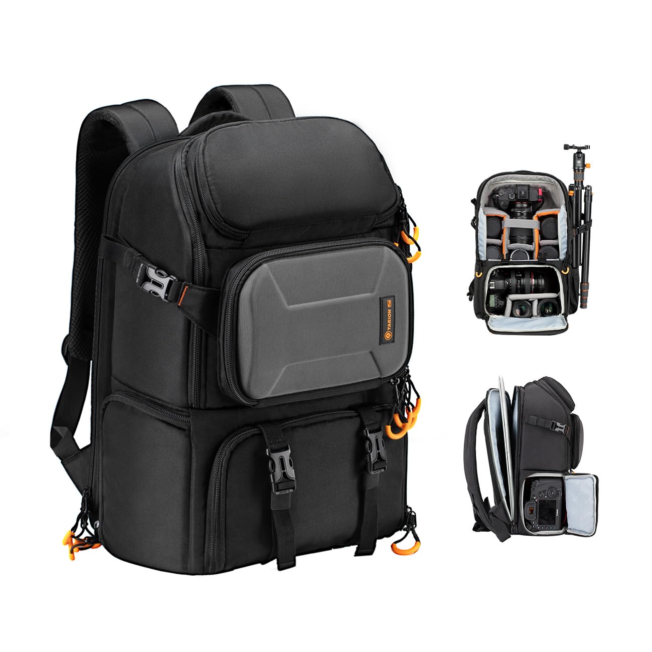 15L Camera Backpack Large - Camera Bag with 15.6" Laptop Compartment Tripod Holder Waterproof Raincover Outdoor Photography Hiking Travel Professional DSLR Rucksack for Men Women PBL