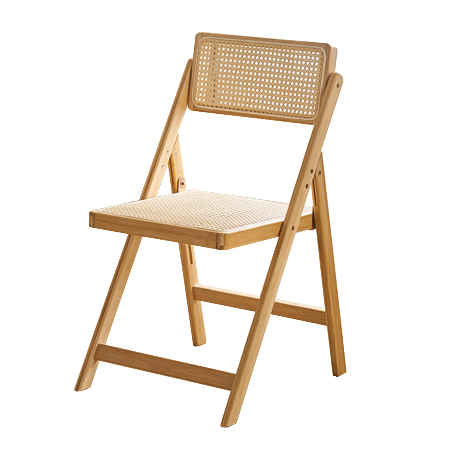 Chaises de salle à manger pliables en résine naturelle lot de 2 pour espace salon
