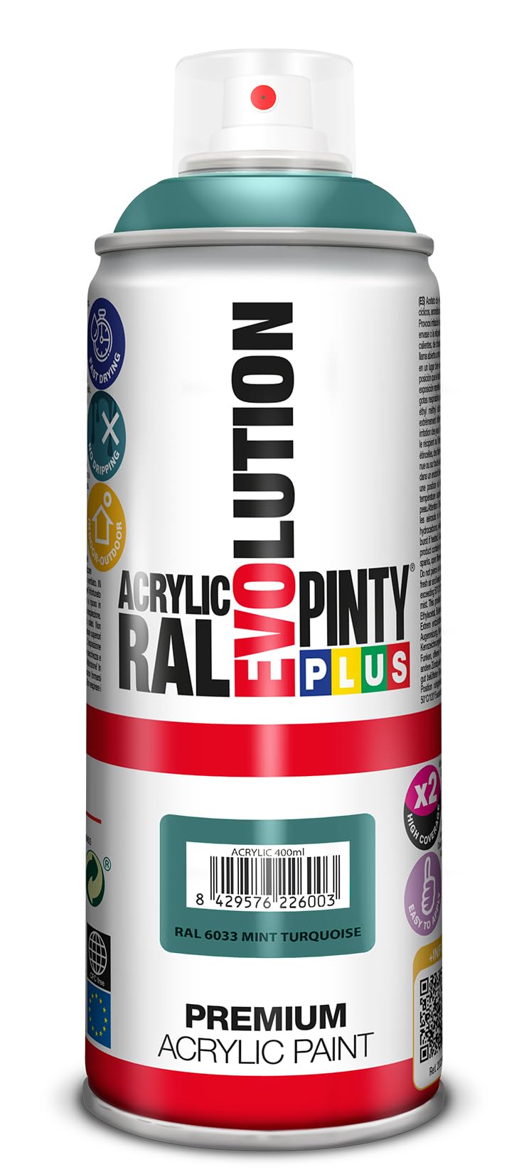 Pinty Plus Turquoise - Evolution - Gloss - 400Ml - 554 - Mint - Ral 6033