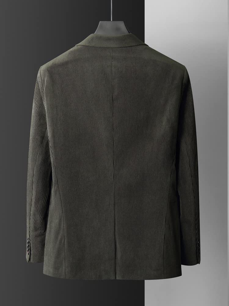 Uomo Vestito di Velluto a Coste 2 Pezzi Due Bottoni Casual Quotidiano Giacca Pantaloni