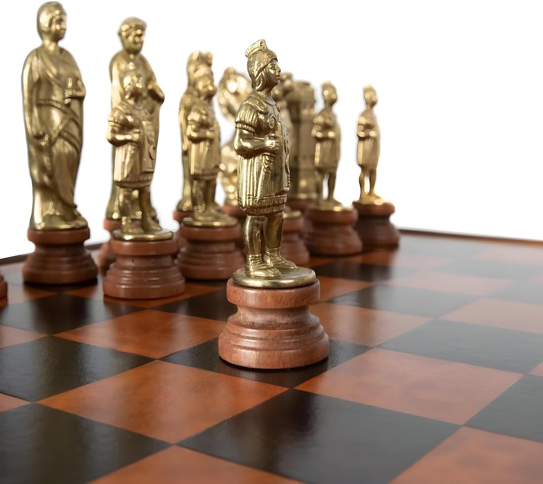 Caesar Set + Briar Precious Wood Chess Table