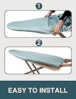 Vista 5 de Funda para tabla de planchar y almohadilla, resistente a la abrasión y a las manchas, de 15 x 54, funda reflectante de silicona para tabla