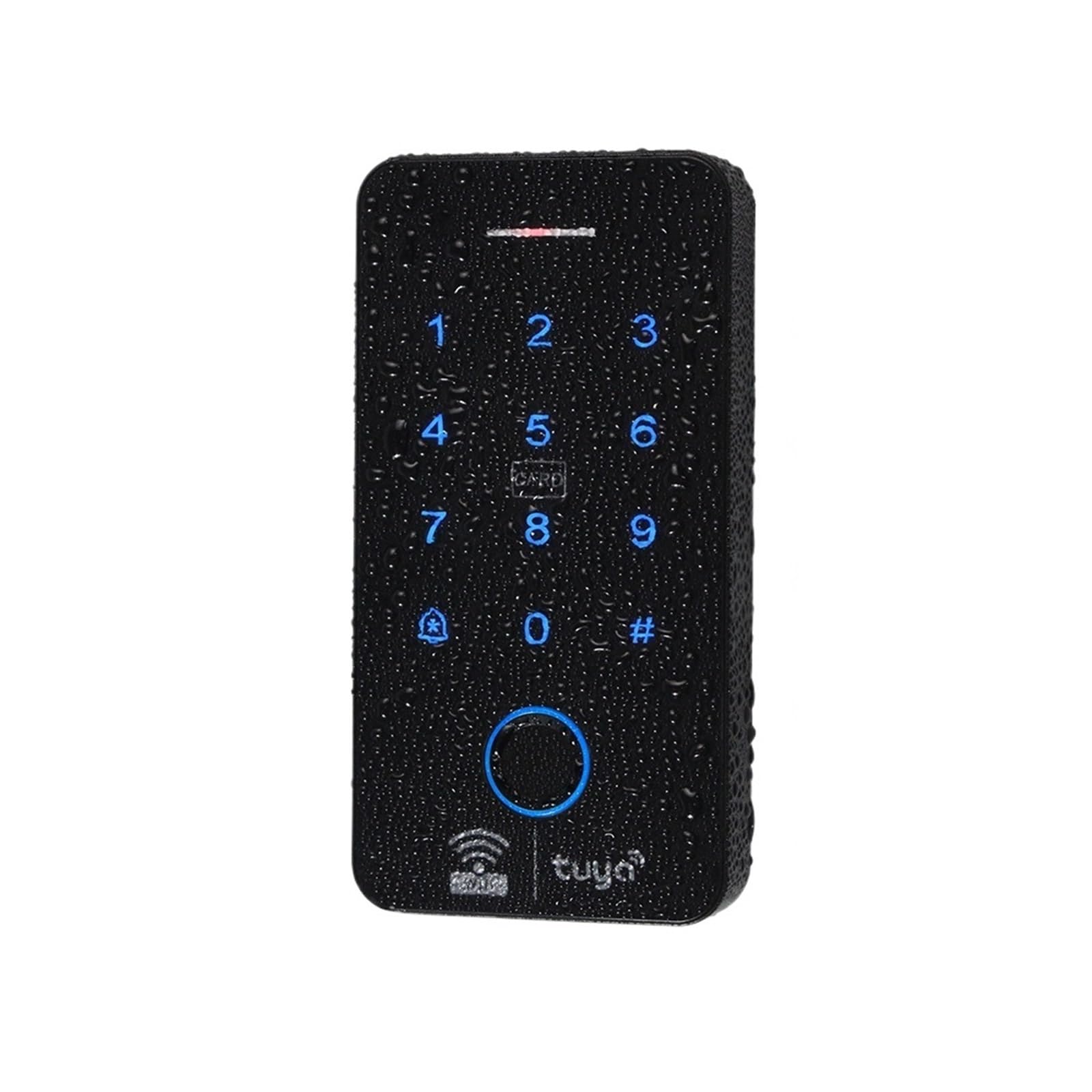 Controlador de acceso huellas dactilares, Bluetooth, Wifi, resistente al agua, teclado RFID, táctil WG26, aplicación remota inteligente, abridor puerta para Seguridad Eléctrica(Keypad Mixed Keys)