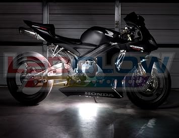 LEDGlow 12pc Advanced White Mini LED Motorcycle Underglow Lighting Kit | Accent Neon Lighting Include Solid Color Illumination, 4 Modes, 4 Brightness Levels, Waterproof Control Box & Remotes