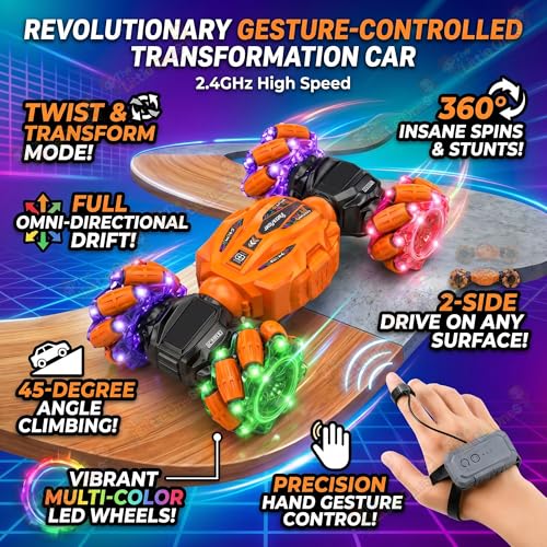 Image of The Little Ones 4x4 Rc Drifting Car - Rc Drift Cars High Speed Remote Control Drift Car 2.4GHz Remote Control Drift Stunt Off Road Cars 360 Rotation Toys for Kids & Adults Boys & Girls [TwisterX]