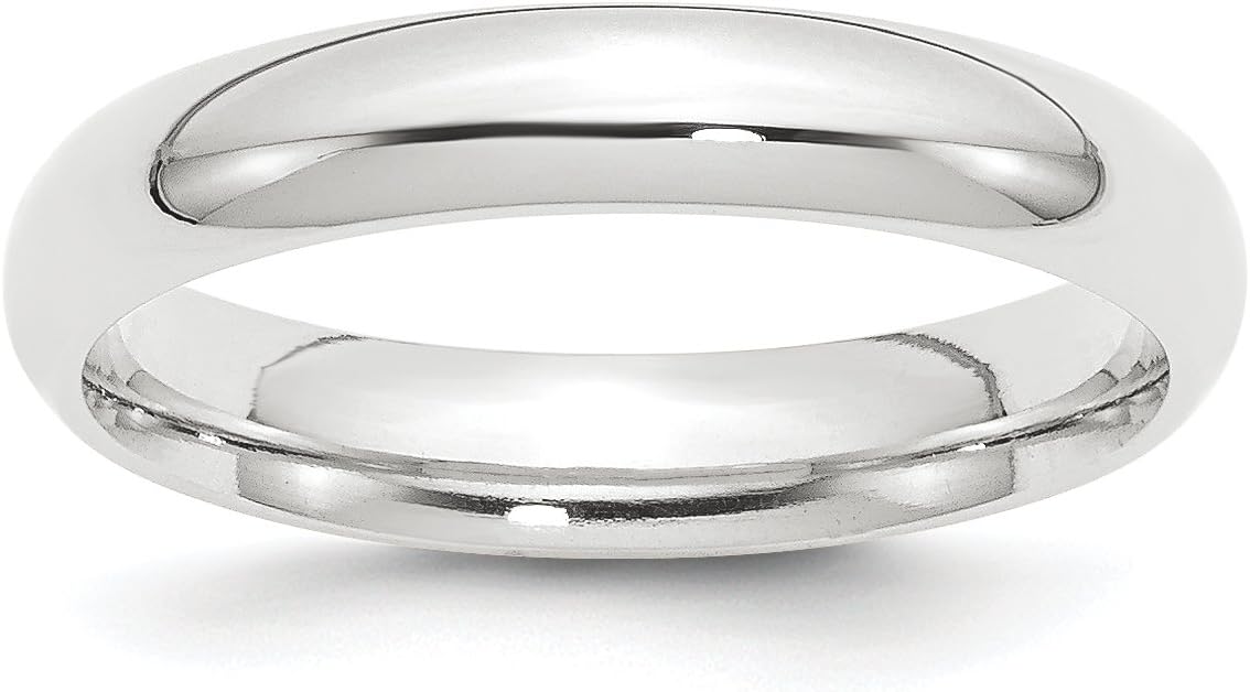 Solid Platinum Comfort Fit Wedding Band - 4mm Polished Classic Ring for Women and Men - Timeless Wedding Bands for Couples - Elegant Eternity Platinum Ring for Marriage and Anniversary