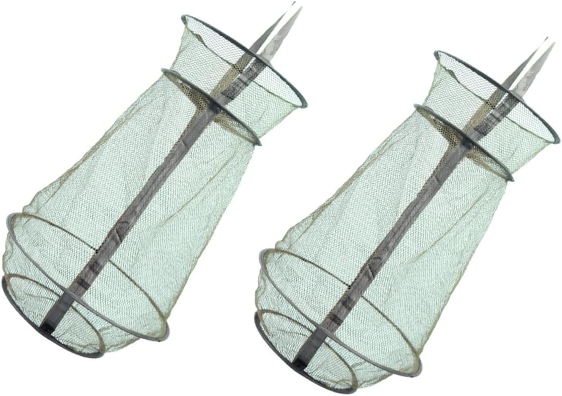 Toyvian Mesh Trap Net Lightweight Fishing Cage with Draw Control for and Carrying for and Reservoirs Durable