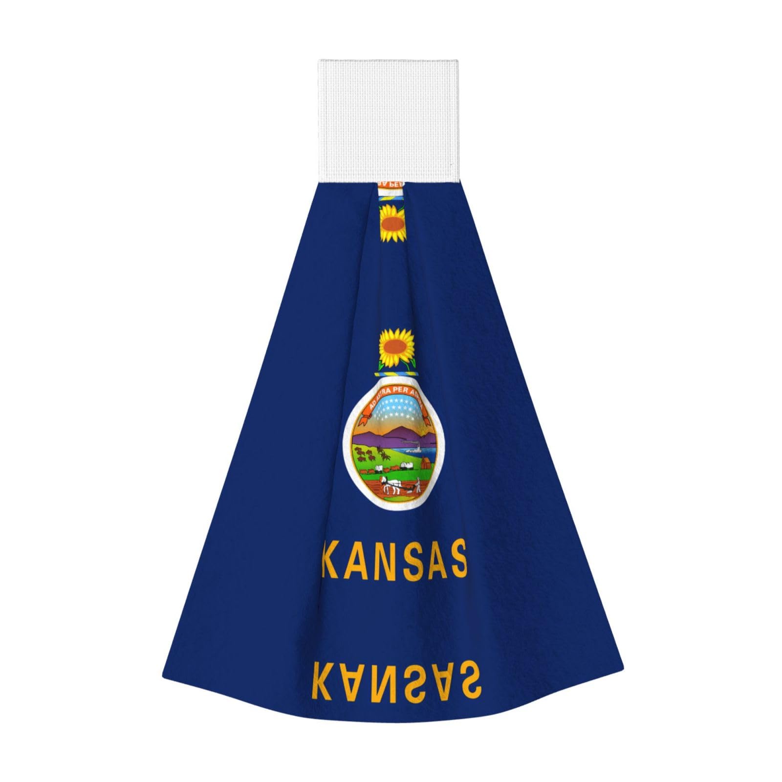 Kansas State Flag Highly Absorbent Dish Towels Soft Coral Fleece Wipe