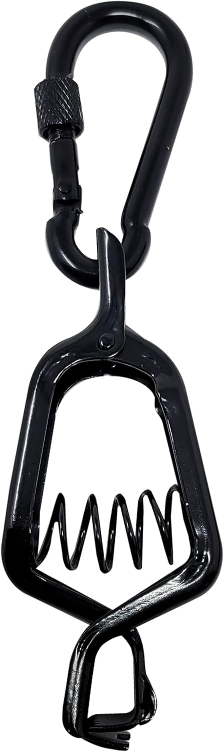 Multipurpose Webbing Industrial Glove Clamp Last glove strap, clip, holder you will ever need., Standard, Black