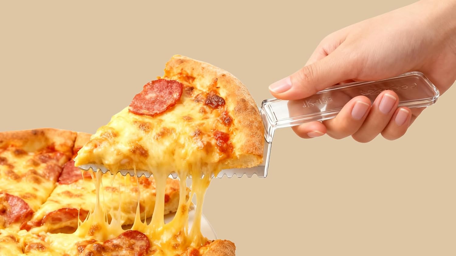 20 PCS Clear Plastic Disposable Cake Cutter 9.1Inch Pizza Spatula Bulk Pie Server Pie Cutter Cake Cutter